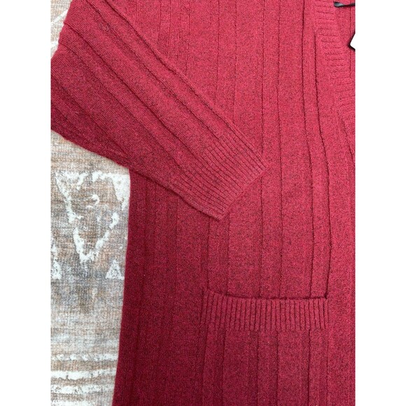 Torrid 3 Boyfriend Cardigan Sweater Rhubarb Red Vegan Cashmere Soft Cozy Pockets - Picture 10 of 16